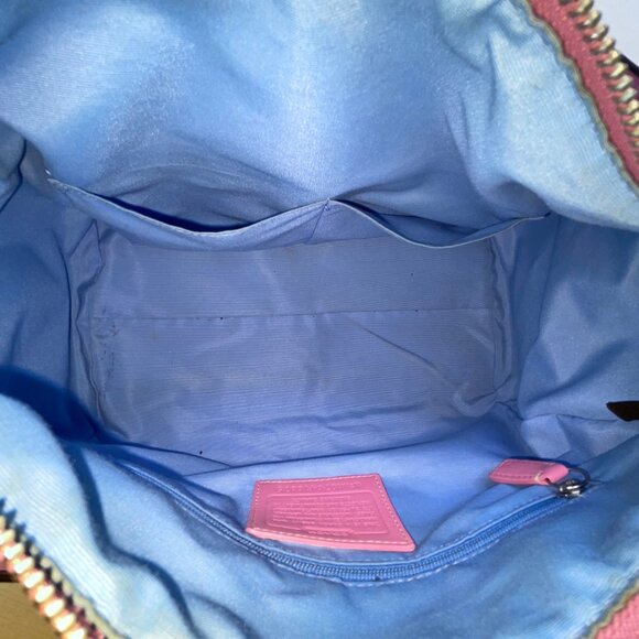 Coach Signature Tote with Pink and Multicolor Design - Picture 10 of 15